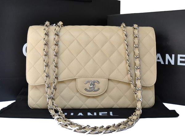7A Replica Chanel Original Caviar Leather Flap Bag A28600 Apricot